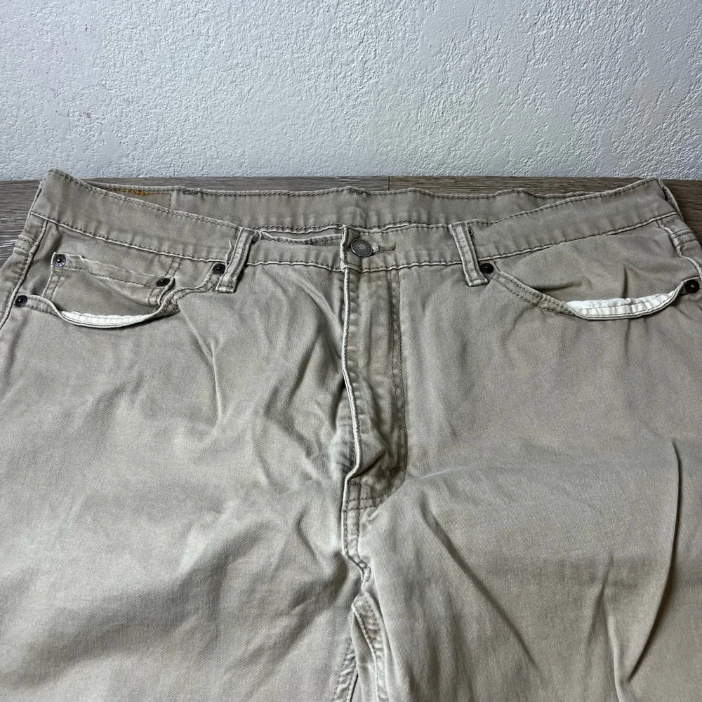 Levis 541 Athletic Taper Mens 38x32 Tan Khaki Cotton Stretch Jeans Pants